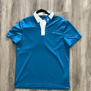 J Lindeberg blue drifit shirt size M